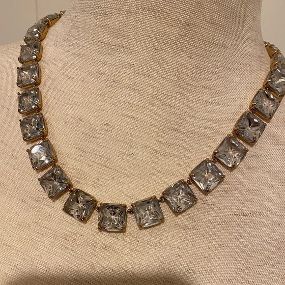 J.Crew crystal square necklace - 18 inch - Picture 2 of 2